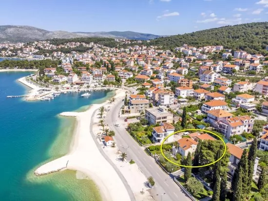 Umístění objektu z leteckého pohledu.