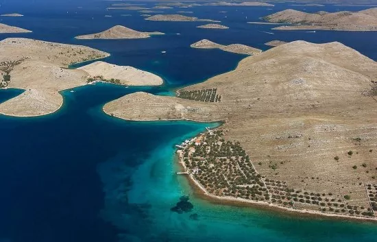 Šibenik letecký pohled.