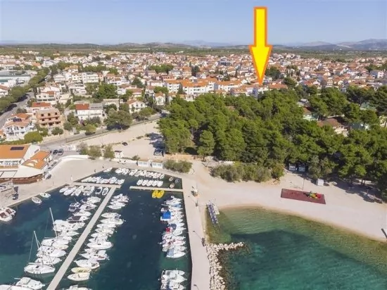 Umístění objektu z leteckého pohledu.