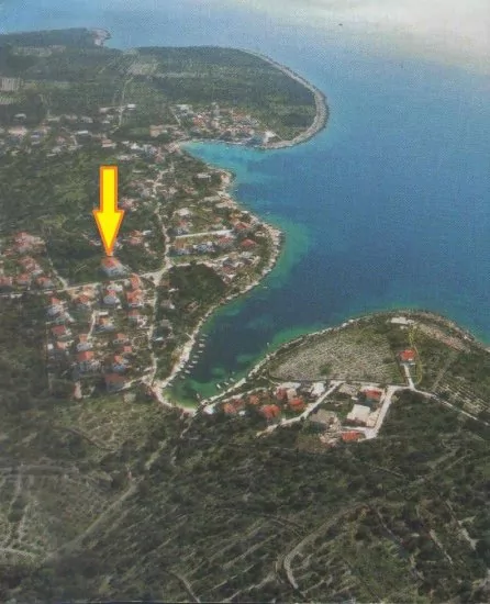 Umístění objektu z leteckého pohledu.