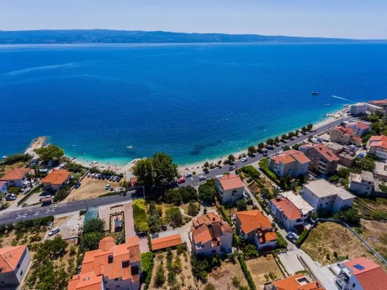 Umístění objektu z leteckého pohledu.