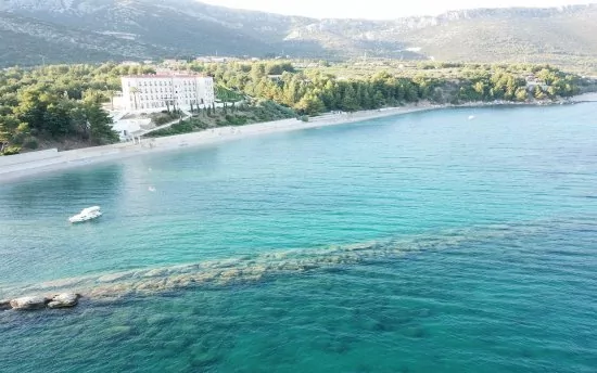 Letecký pohled na moře.