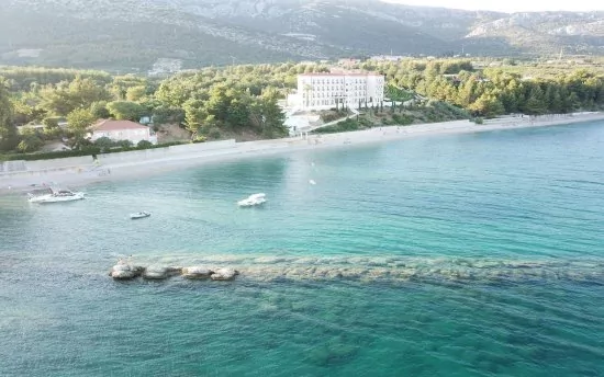 Letecký pohled na moře.