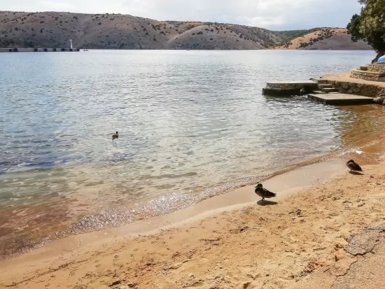 Moře a pláž v blízkosti objektu.