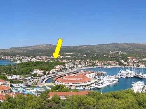 Umístění objektu z leteckého pohledu.