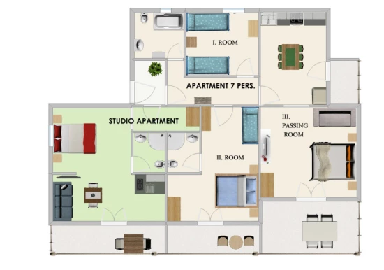 Apartmán Střední Dalmácie - Slatine (Čiovo) DA 7421 N1