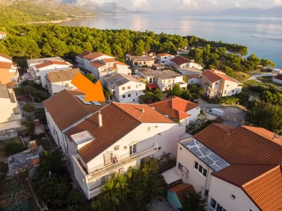 Umístění objektu z leteckého pohledu.