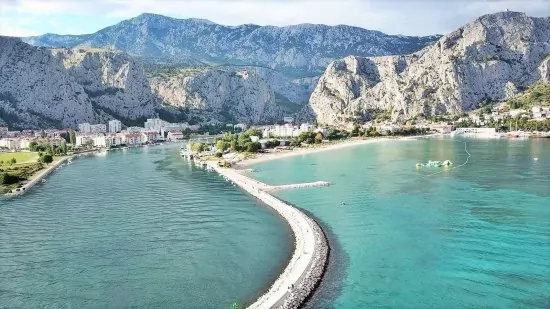 Letecký pohled - Omiš