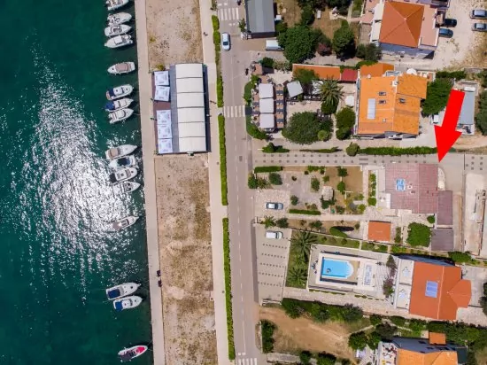 Umístění objektu z leteckého pohledu.