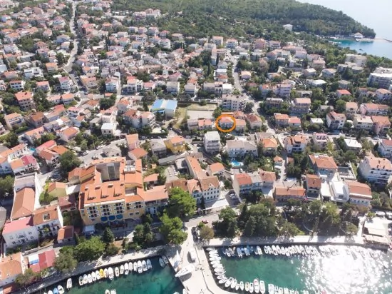 Umístění objektu z leteckého pohledu.