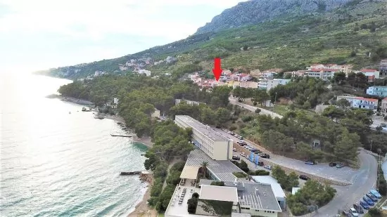 Umístění objektu z leteckého pohledu.