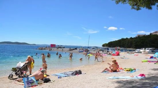 Drage- oblázková pláž.