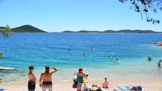 Drage- oblázková pláž.