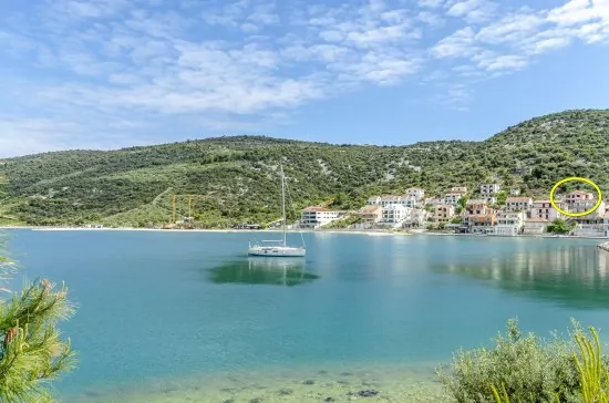 Umístění objektu z leteckého pohledu.