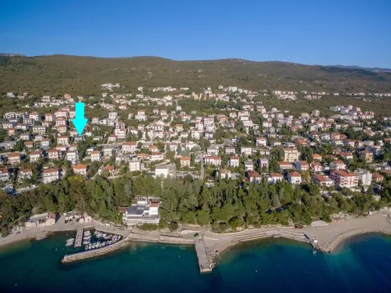 Umístění objektu z leteckého pohledu.