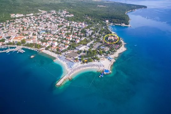 Umístění objektu z leteckého pohledu.