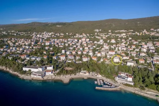 Umístění objektu z leteckého pohledu.