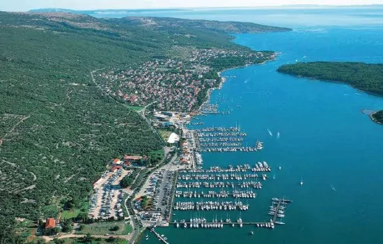 Punat - letecký pohled.