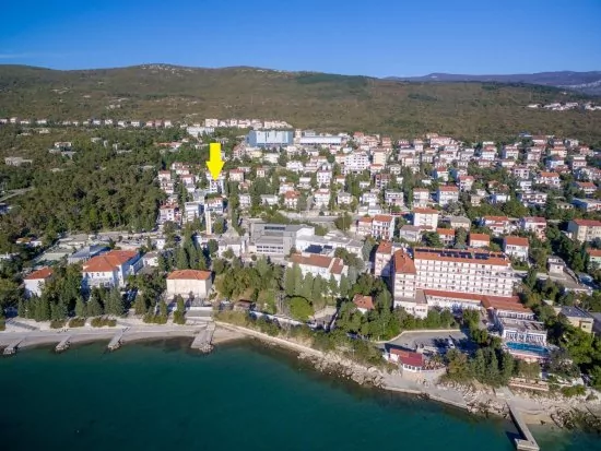 Umístění objektu z leteckého pohledu.