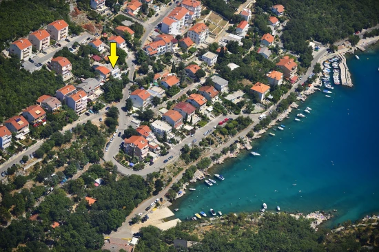 Umístění objektu z leteckého pohledu.