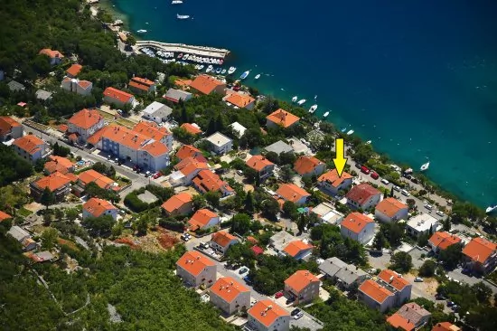 Umístění objektu z leteckého pohledu.