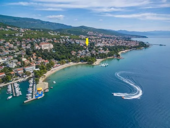 Crikvenica letecký pohled.