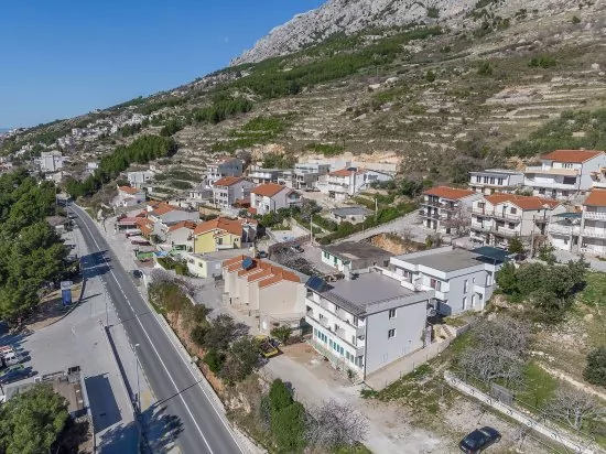 Umístění objektu z leteckého pohledu.