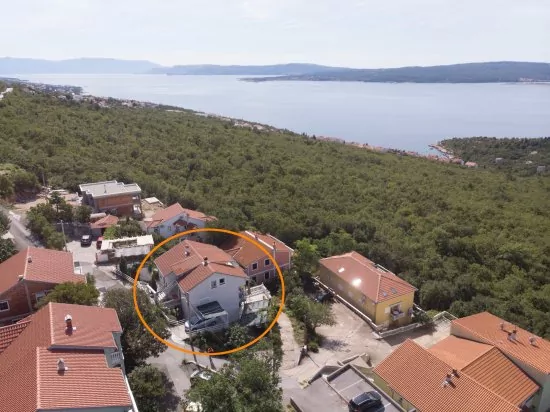 Umístění objektu z leteckého pohledu.