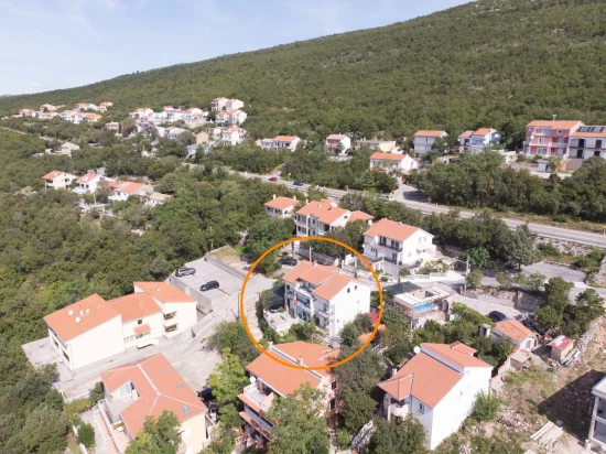 Umístění objektu z leteckého pohledu.