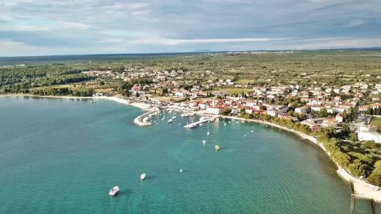 Fažana letecký pohled.