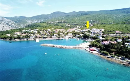 Umístění objektu z leteckého pohledu.