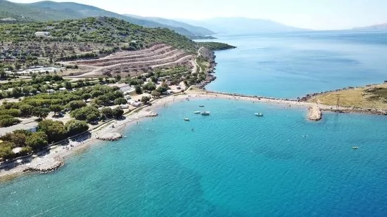 Klenovica letecký pohled.