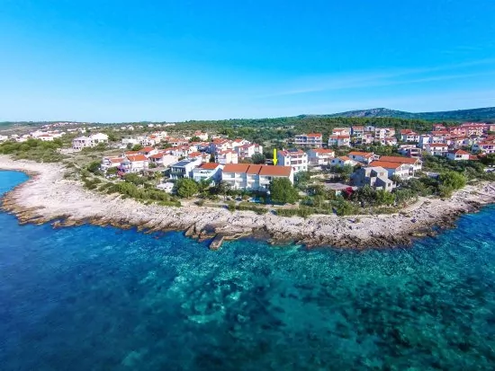 Umístění domu z leteckého pohledu.