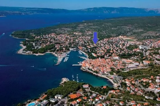 Umístění objektu z leteckého pohledu.