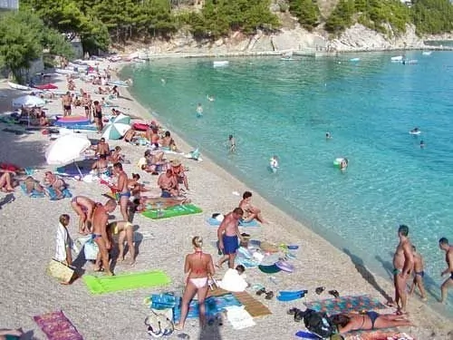 Mimice oblázková pláž.