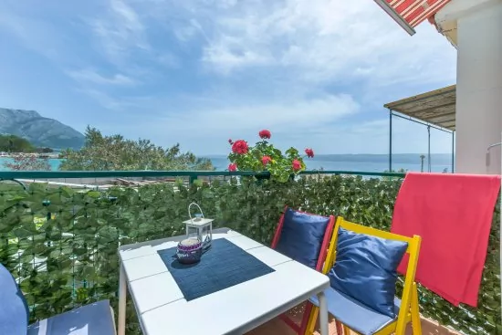 Terasa s výhledem na moře.