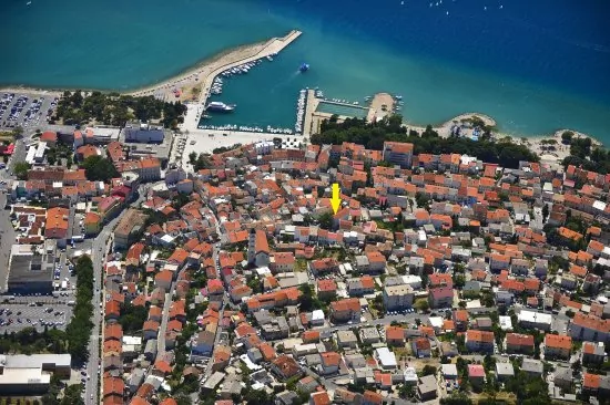 Umístění objektu z leteckého pohledu.