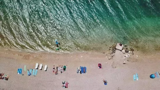 Biograd na Moru letecký pohled.