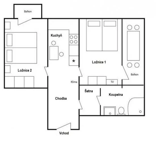 Apartmán Severní Dalmácie - Vodice DA 4187 N2